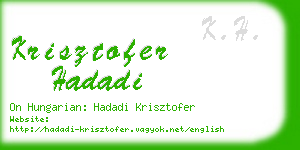 krisztofer hadadi business card